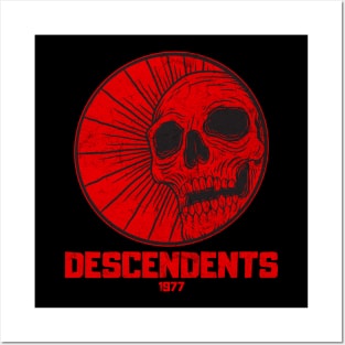 skull red descendents 1977 Posters and Art